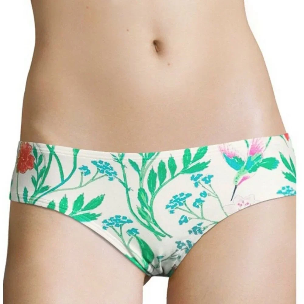 Kate Spade Evangeline Hummingbird Floral Bikini Bottoms Swimwear